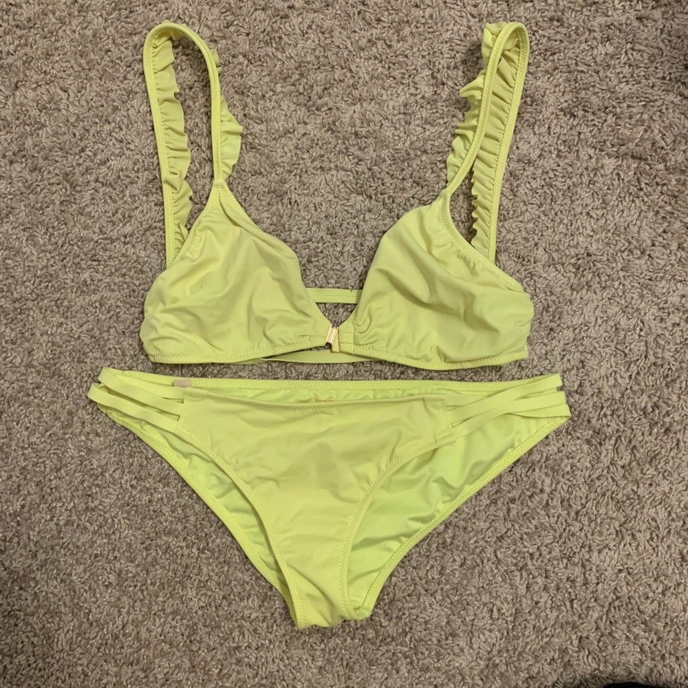 Victoria’s Secret neon yellow bikini